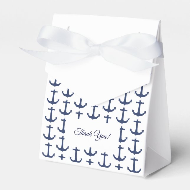 Personalised Nautical Theme Party Favour Box (Front Side)
