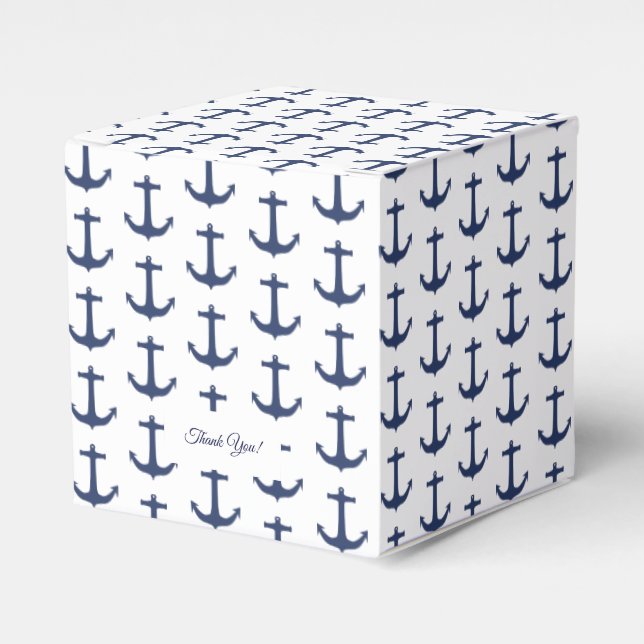 Personalised Nautical Theme Party Favour Box (Front Side)