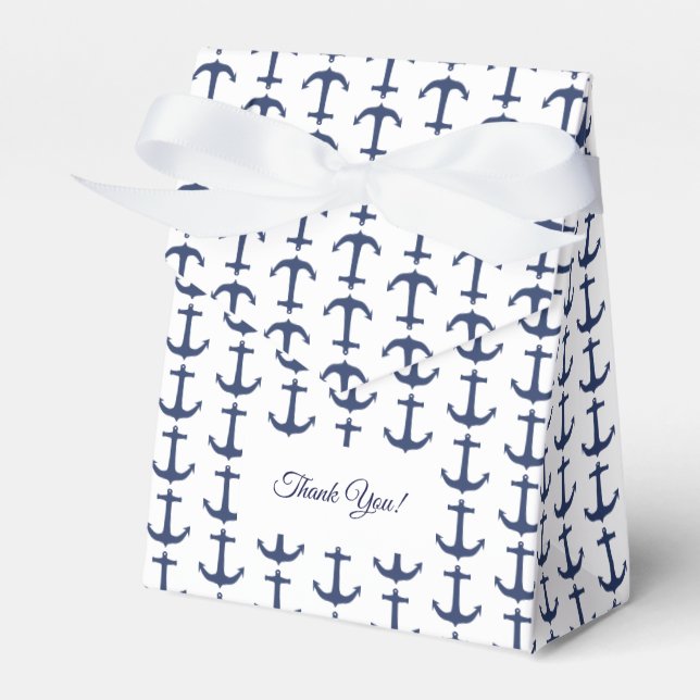 Personalised Nautical Theme Party Favour Box (Front Side)