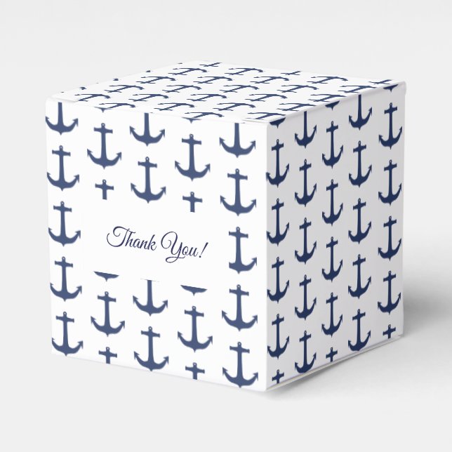 Personalised Nautical Theme Party Favour Box (Front Side)
