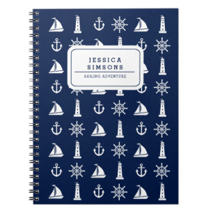 Personalised Nautical Things Spiral Notebook
