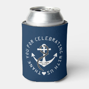 Personalised Nautical Wedding Favour Party Can Cooler