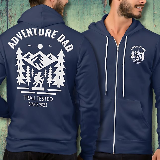 Personalised Navy Adventure Dad Trail Edition Hoodie (Creator Uploaded)