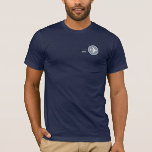 personalised navy blue Aeroplane travel T-Shirt