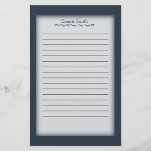 Personalised Navy Blue and White Stationery