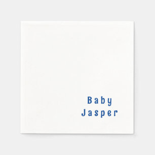 Personalised Navy Blue Baby Shower Napkin