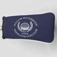 Personalised Navy Blue Golf Club Name