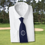 Personalised Navy Blue Monogram Initials Golf  Tie<br><div class="desc">Personalise the initials to create a great monogram golf gift and keepsake. Designed by Thisisnotme©</div>