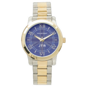 Personalised Navy Blue Union Jack Dial Watch