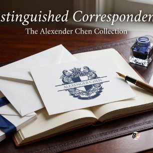 Personalised Navy Coat of Arms Crest Card