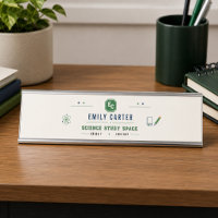 Personalised Navy Green Science School Cover