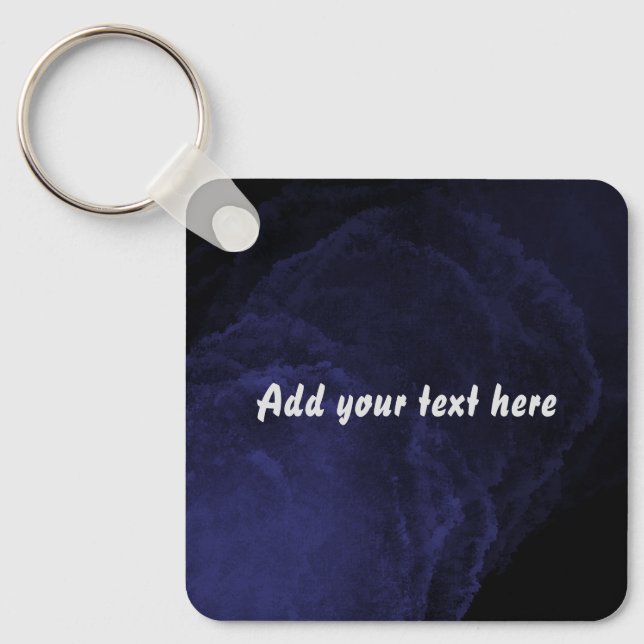 Personalised navy keychain (Front)