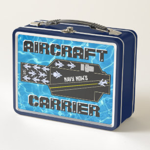 Personalised Navy Now's Aircraft Carrier Metal Lunch Box