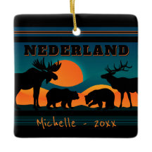 Personalised Nederland, Colorado Sunset Christmas