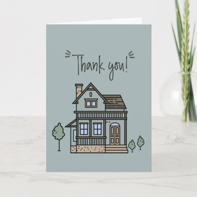 Personalised Neigborhood Home Thank You Card (Front)