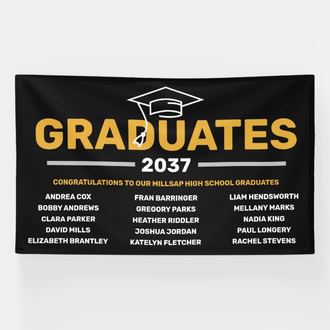 Personalised Neighbourhood Graduation Banner (Horizontal)