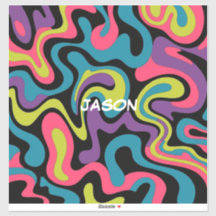 Personalised Neon Abstract Pattern — Retro Design