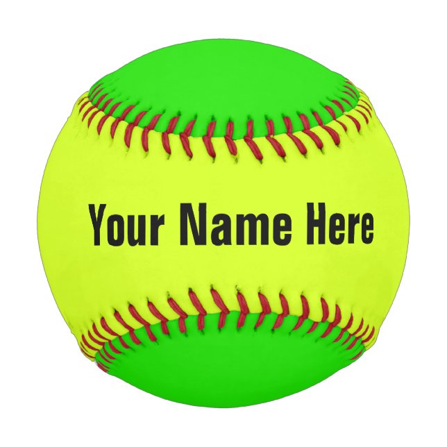 Personalised Neon Coloured Baseball (Back)