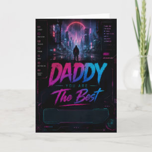 Personalised Neon Father’s Day Greeting Card