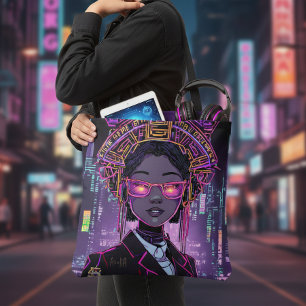 Personalised Neon Future Cyberpunk ID1028 Tote Bag
