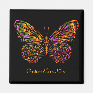 Personalised Neon Rainbow Butterfly Magnet