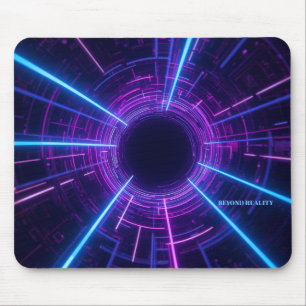 Personalised Neon Retro-Futuristic Gateway Mouse Mat