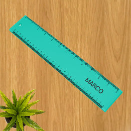 Personalised Neon Teal Ruler with Name
