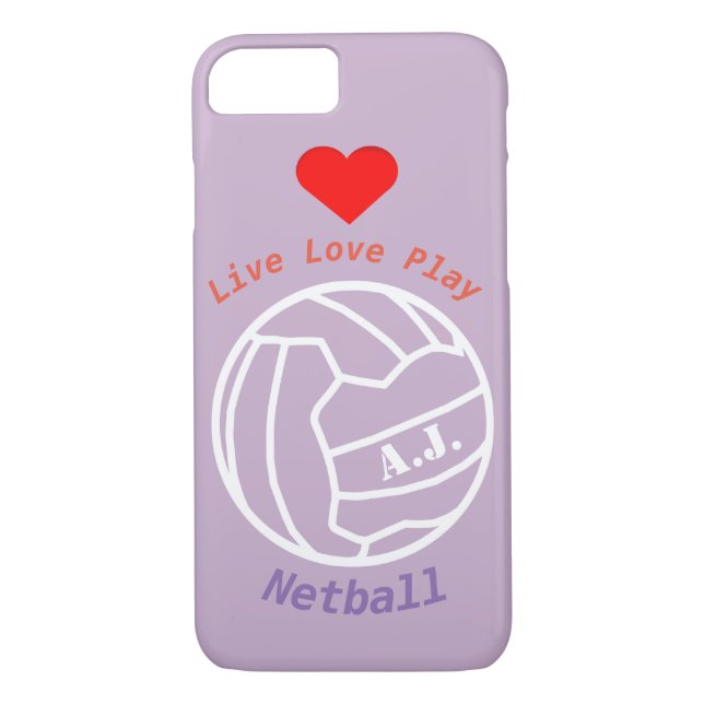 Personalised Netball Ball Design and Quote Case-Mate iPhone Case (Back)