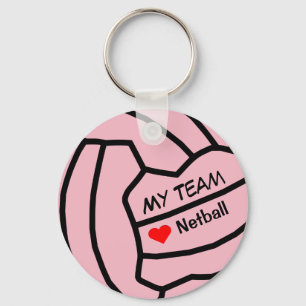 Personalised Netball Ball Design Keyring