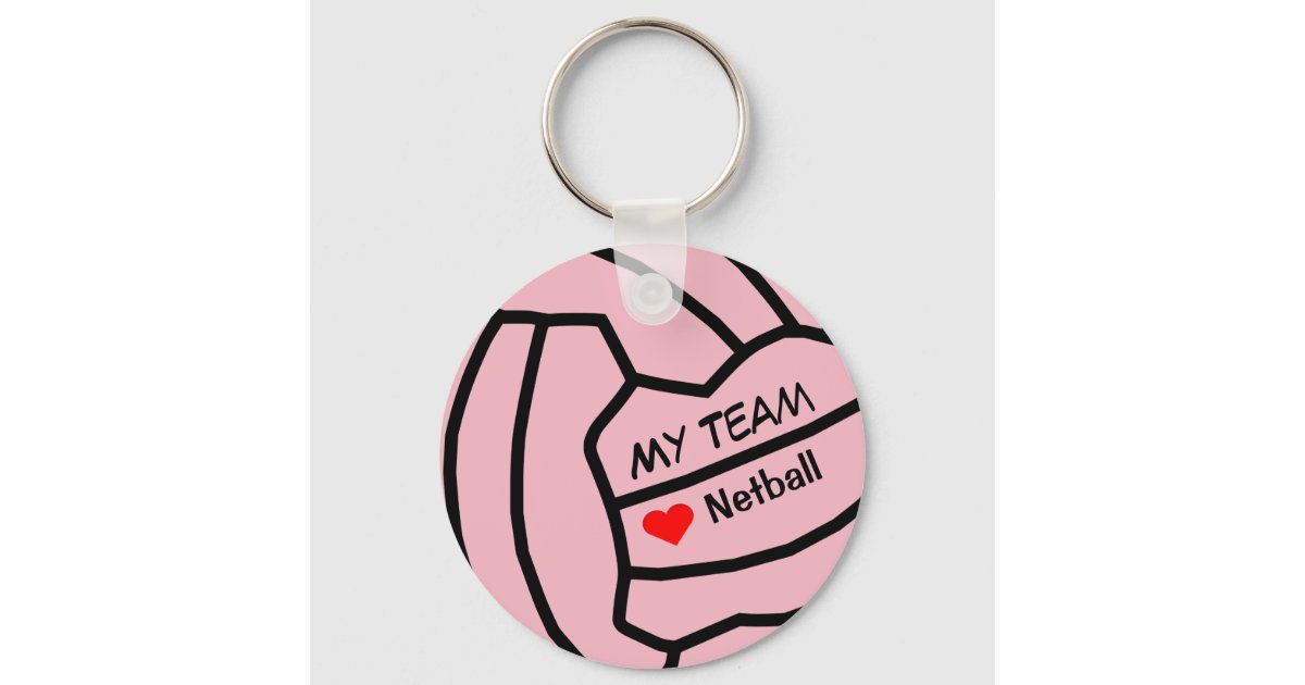 Personalised Netball Ball Design Keyring | Zazzle