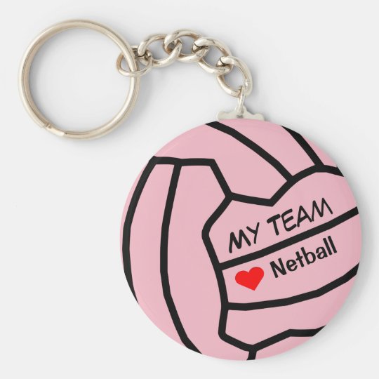 Personalised Netball Ball Design Keyring | Zazzle.co.uk