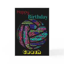 Personalised Netball Coach Birthday