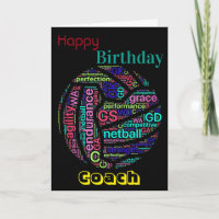 Personalised Netball Coach Birthday