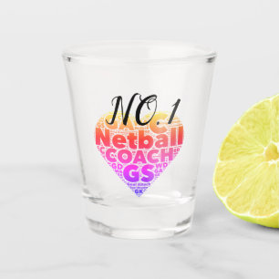 Personalised Netball Coach Gift Idea Shot Glass