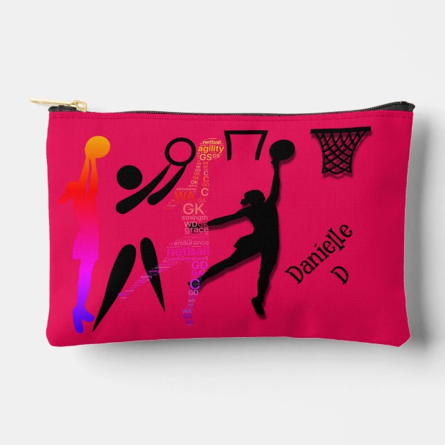 Personalised Netball Cosmetic Bag (Front)