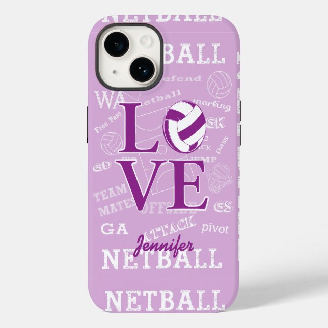 Personalised netball device case (Back)