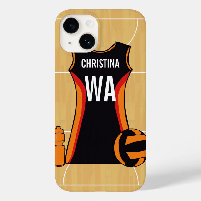 Personalised netball device case (Back)