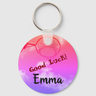 Personalised Netball Hoop Photo Key Ring