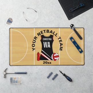 Personalised Netball player Desk Mat