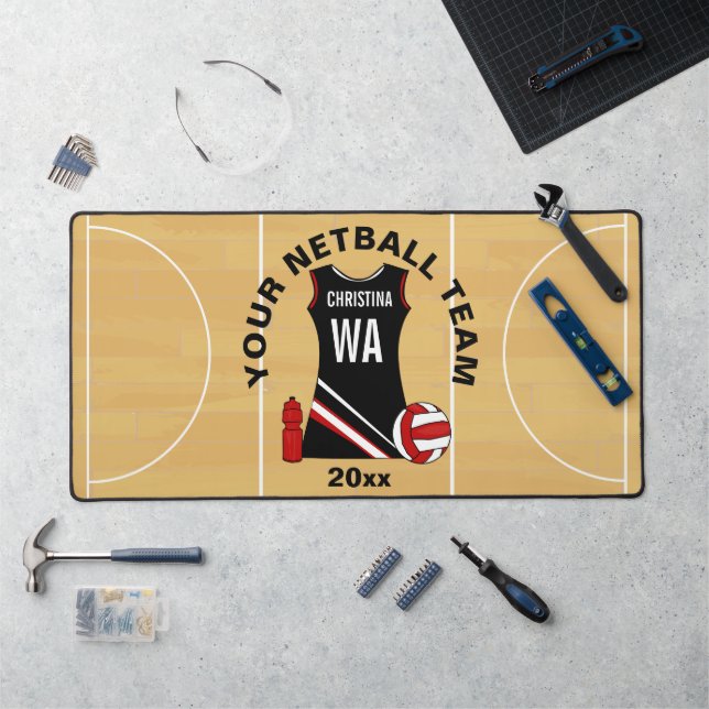 Personalised Netball player Desk Mat (Workstation)