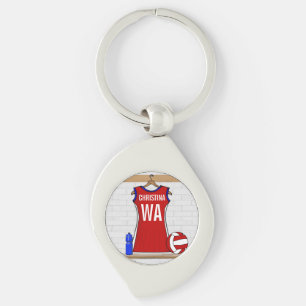 Personalised Netball uniform Key Ring