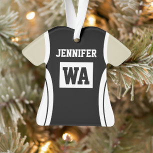 Personalised Netball Uniform Light skin Ornament