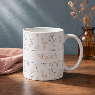 Personalised Neutral Botanical Name Mug