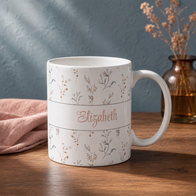 Personalised Neutral Botanical Name Mug (Personalized Neutral Botanical Name Mug)