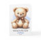 Personalised New Baby Blue Teddy Bear Card 