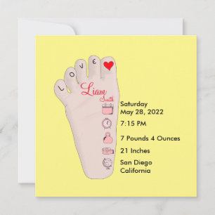 Personalised New Baby Gift Birth Stats Details