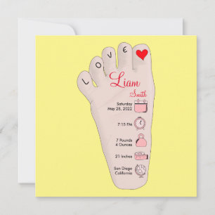 Personalised New Baby Gift Birth Stats Details