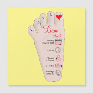 Personalised New Baby Gift Birth Stats Details