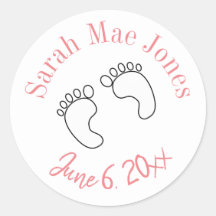 Personalised new baby stickers