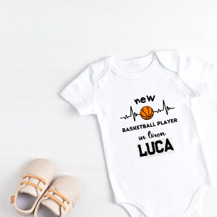 Personalised New Basketball Player in Town  Baby Bodysuit
